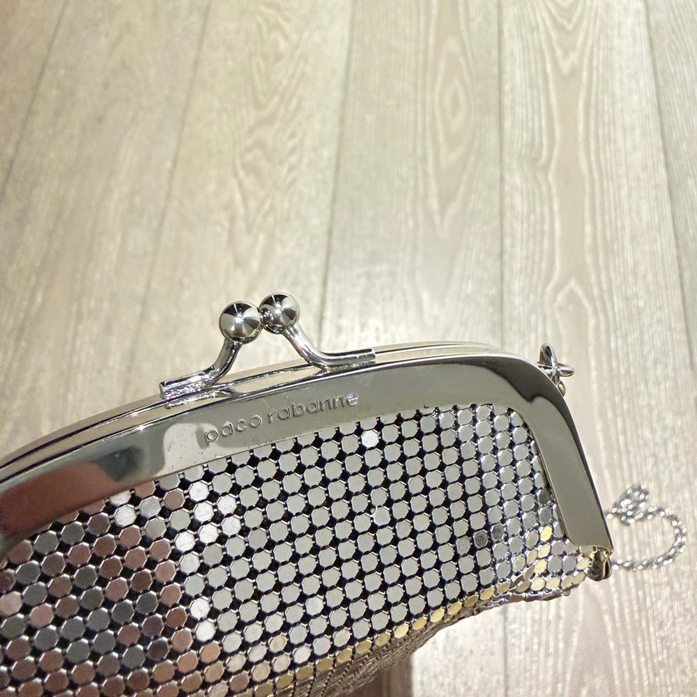 Paco Rabanne Silver Chainmail Fringe Crossbody Clutch - Picture 6 of 16